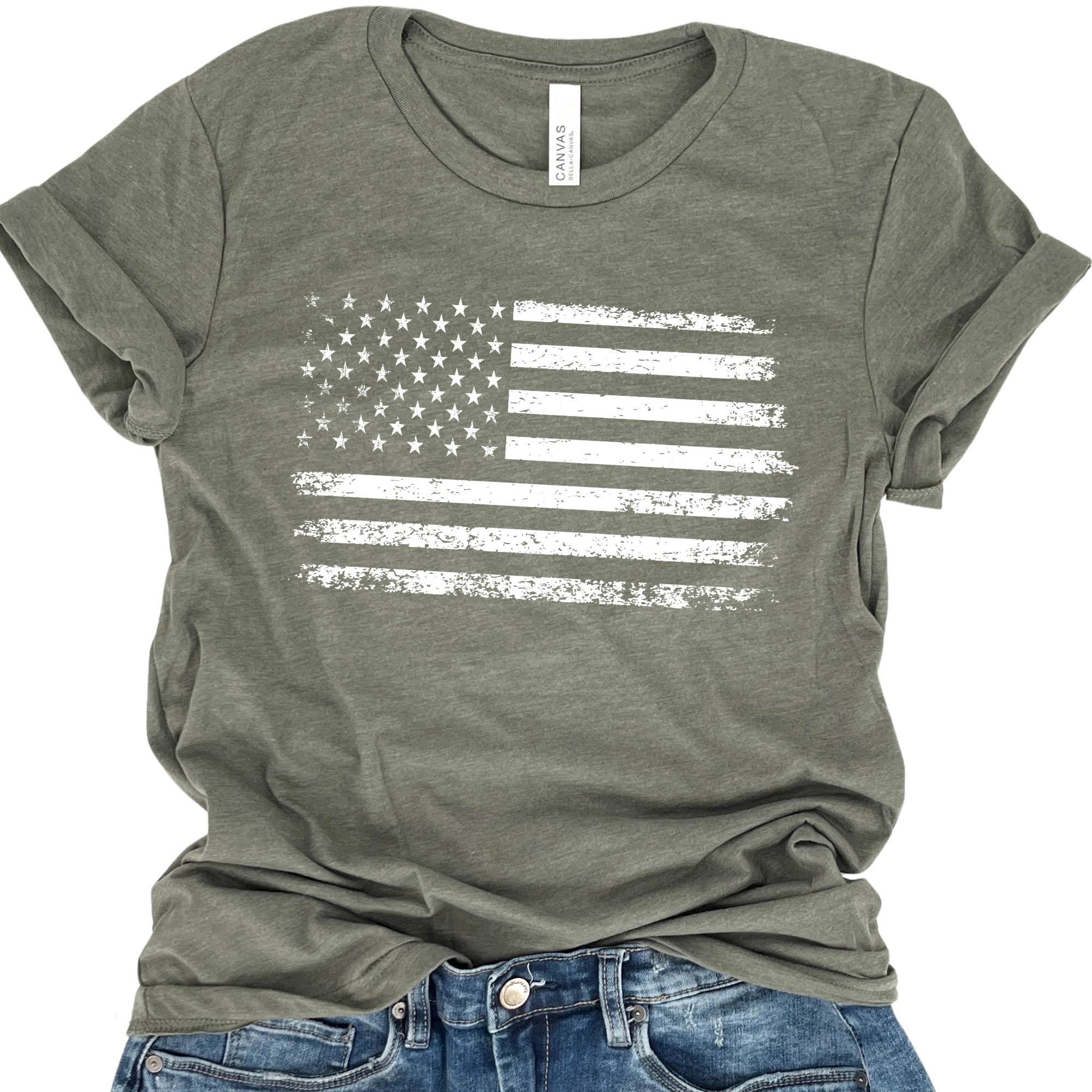 Distressed Flag Graphic T-Shirt