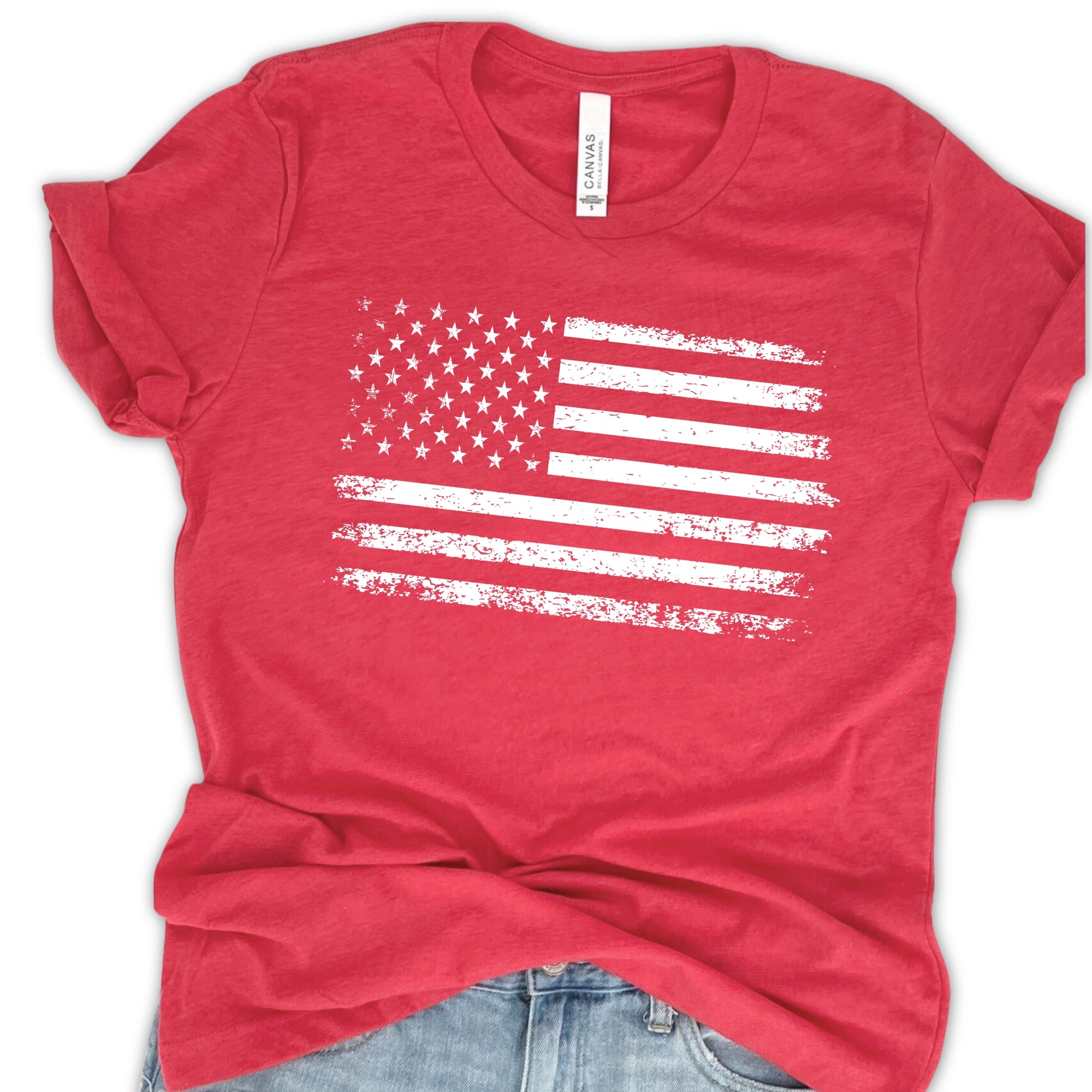 Distressed Flag Graphic T-Shirt