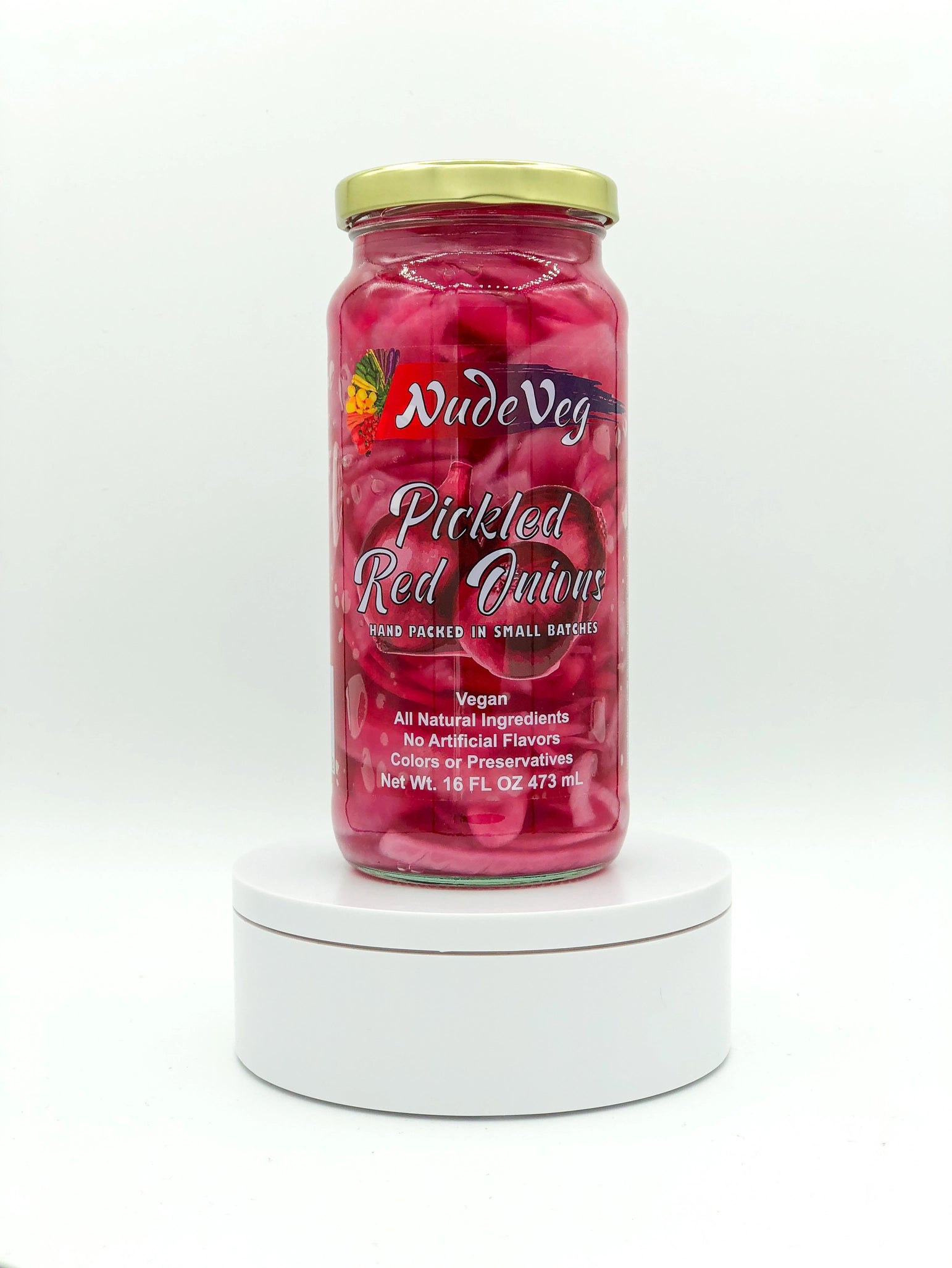 Nude Veg Pickled Red Onions 16oz