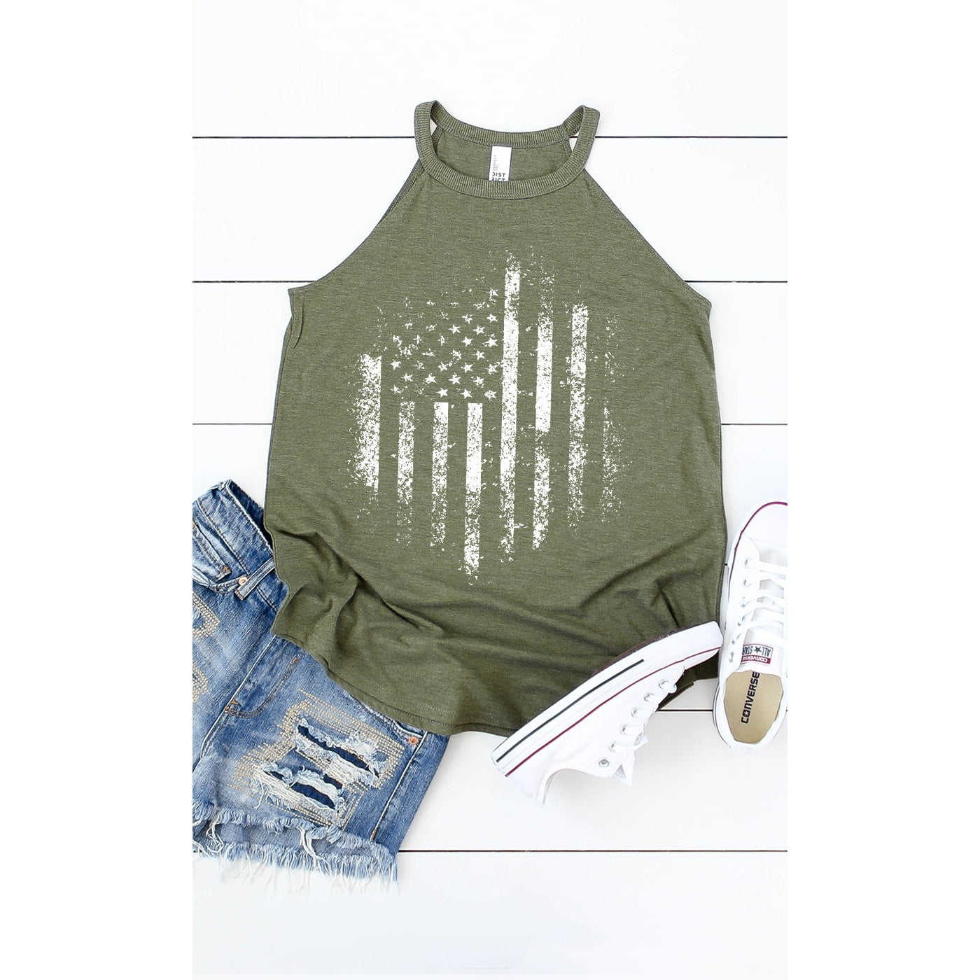 Retro Distressed American Tank
