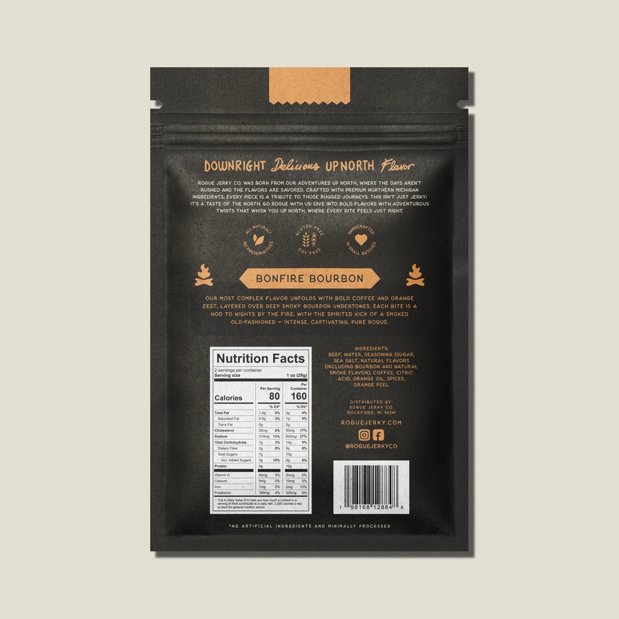 Rogue Jerky Co. Bonfire Bourbon Beef Jerky