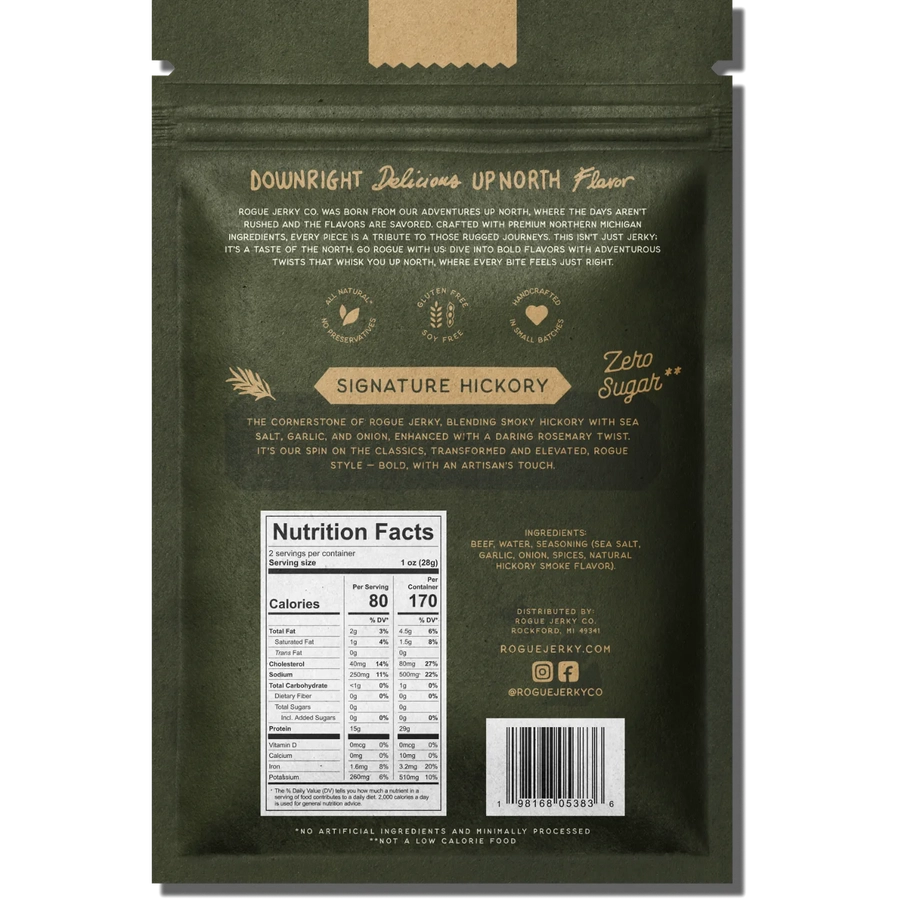 Rogue Jerky Co. Signature Hickory Beef Jerky