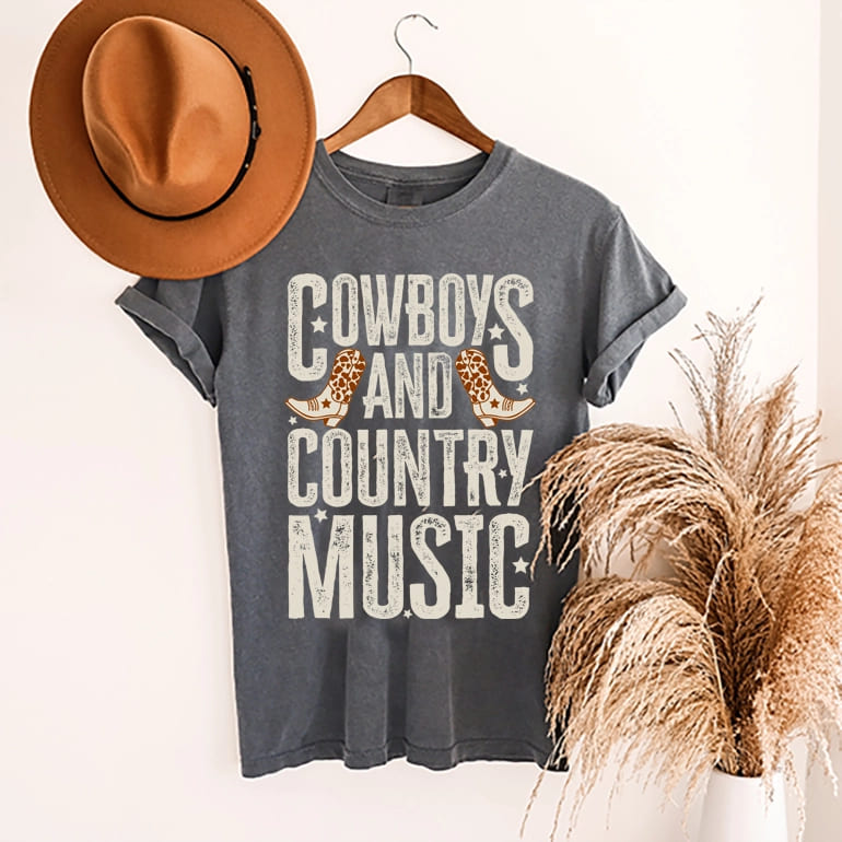 Cowboys and Country Music Graphic T Shirt