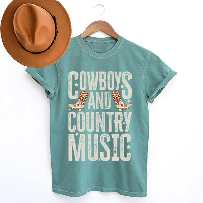 Cowboys and Country Music Graphic T Shirt