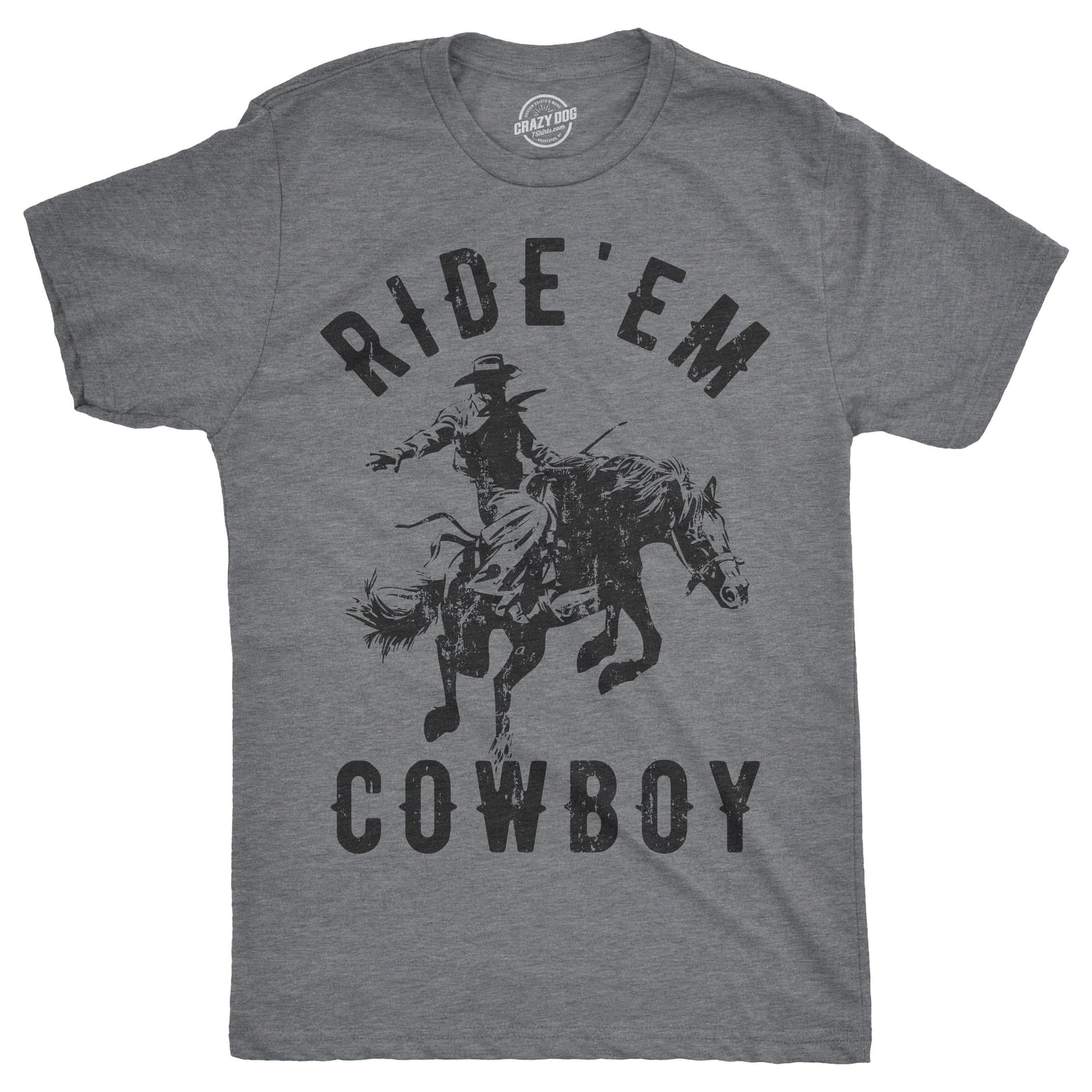 Ride 'em Cowboy Men's Tshirt Graphic Tee Western
